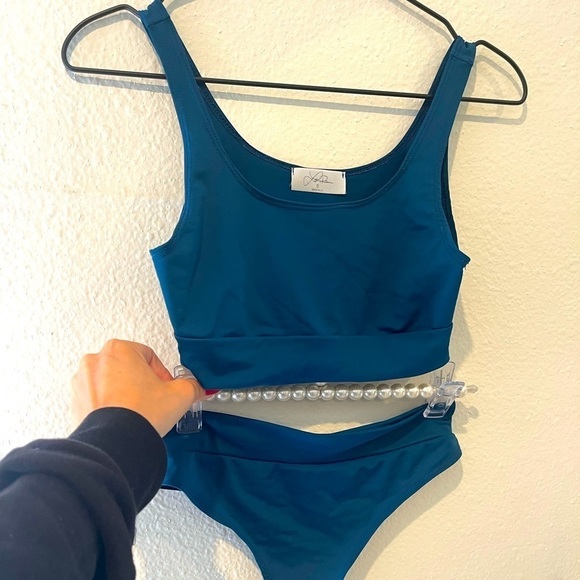 LAINA Rauma Ocean Teal High Jump Kini Set Bikini - Picture 5 of 15